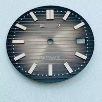 Montre en plastique lumineuse verte de 30.5mm avec mouvement NH35/36 étanche pour cadran modifié Nautilus Fit