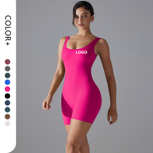 Groothandel Custom Logo Nieuwe Sexy Romper Outfits Fitness Workout Een Stuk Vrouwen Yoga Jumpsuit - Product Image 1