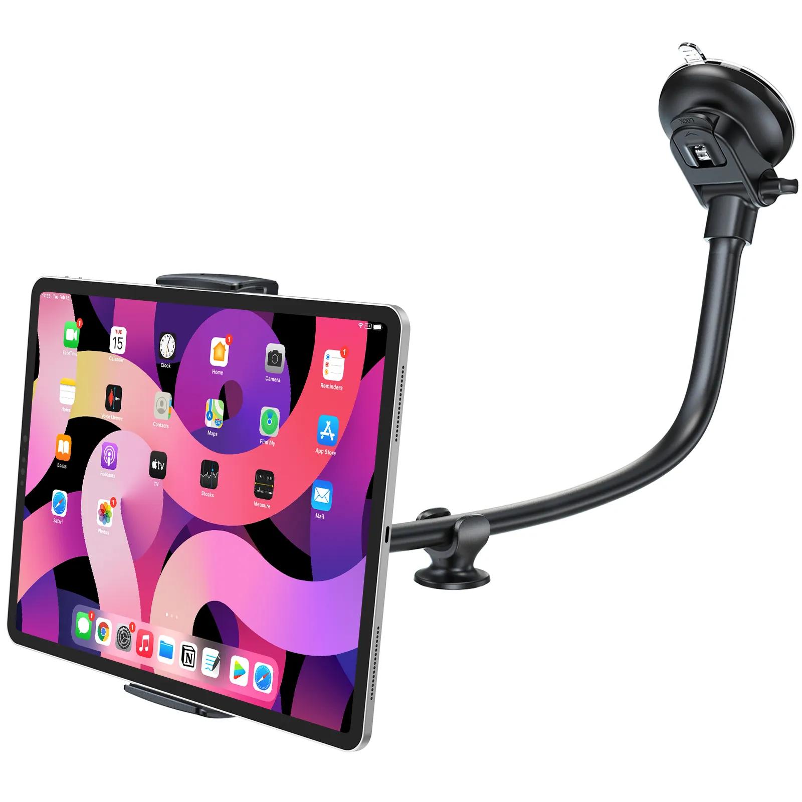 APPS2Car evrensel Tablet Dashboard Ipad için araca monte tutucu halkalı telefon kılıfı tutucu araç tutucu