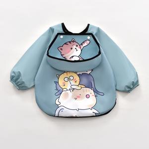 Combinaison pour enfants, tablier imperméable, bavoirs à manches personnalisés sans BPA, bavoirs pour bébés, vêtements <span class=keywords><strong>de</strong></span> peinture pour bébés, vêtements réversibles, bavoirs pour bébés - Product Image 6