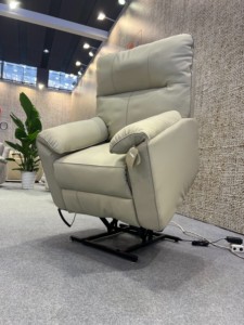 Sillón reclinable eléctrico de alta calidad para el hogar, de cuero, con función de masaje y calefacción, para personas mayores, color marrón, tipo sillón de masaje para salón. - Product Image 3