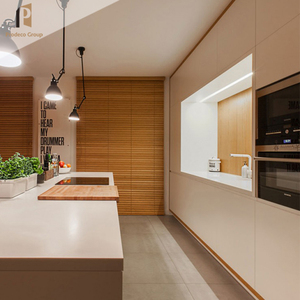Armoires de cuisine modulaires modernes personnalisées, bois massif de haute qualité, écologiques, avec panier de tiroir et robinet - Product Image 6