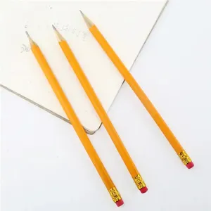 Öğretmen öğrenci ödül için ucuz Woodcased kalemler özel toplu HB grafit kalem