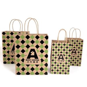 Bolsa de Papel Kraft Marrón Biodegradable y Reciclable para Café para Llevar, con Logotipo Personalizado, Impresión Offset para Champán - Product Image 2