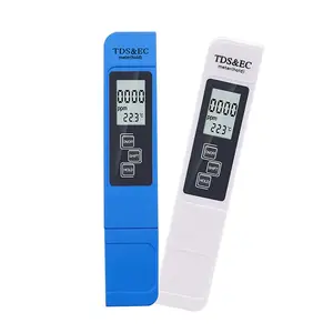 3合1 TDS/Temp/EC计TDS EC测试仪0-9990 ppm电导率检测器水质监测仪水池纯度测量工具20%