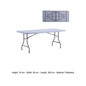 M1934 Mesa Plegable de Polietileno de Alta Densidad 200 x 90 x 74 h cm, Suministros al por Mayor para Restaurantes - Product Image 3