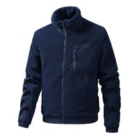 Blouson Bomber Zippé Homme Transfrontalier en Polyester Automne Hiver Col Montant Décontracté Streetwear Motif Cœur Service OEM