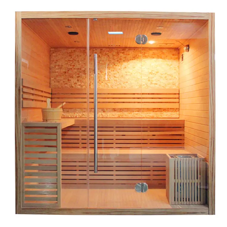Yüksek kaliteli iyi fiyat hemlock kapalı satılık ozon buhar sauna