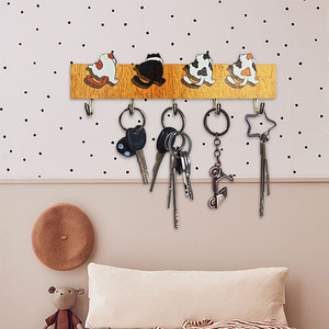 In stock wooden <b>hooks</b>, door <b>hooks</b>, multi-functional <b>hooks</b>, wardrobe <b>hooks</b>, Nordic style no-drill Lazy Cat <b>hooks</b> - Product Image 1