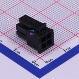 P3025-2*2-BK Housing (Wire-to-Board / Wire-to-Wire) P=3mm Connector ( Jack Structure: 2x2P )( Pitch: 3mm )( Row Spacing: 3mm ) - Product Image 1