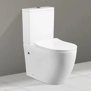 Filigrane Noir Mat Couleur Sans Monture Céramique Eau Placard <span class=keywords><strong>Wc</strong></span> Salle De Bains Toilette Deux Pièces - Product Image 2