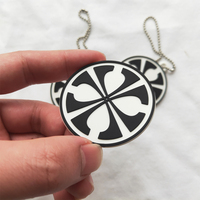 Porte-clés en silicone souple en PVC 3D avec logo personnalisé en relief, dessin animé, anime, pour sac, voiture, moto