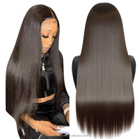 Perruque Vietnamienne Originale Sans Colle 13*6 Non HD Lace Glueless Naturel Noir Perruque Complète Sans Colle HD Lace Cheveux Humains Naturels