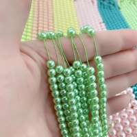 Perles rondes en ABS rouge cramoisi avec trou, perles en vrac pour la personnalisation de vêtements de mode, fourniture en gros par l'usine B2B