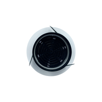 Grille d'aération ronde ultra-fine en ABS, grille d'aération de plafond réglable