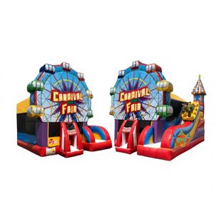 Grand combo gonflable de carnaval 5-en-1 en PVC 7x5m/25x18ft pour 5 à 10 passagers - Product Image 1