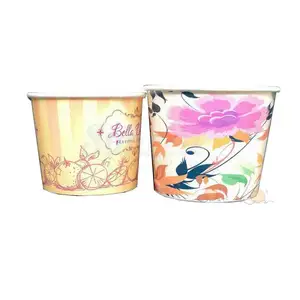 중국 제조 업체 일회용 아이스크림 종이 컵 수프 그릇