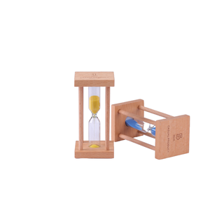 Minuteur sablier personnalisé en bois, portable, 1/3/5 minutes, style Art Déco moderne, fait main, pour mariage, bureau, cadeau d'affaires, sablier à thé - Product Image 1