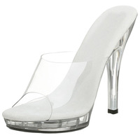 Chaussures de soirée élégantes pour Pole Dance, modèles transparents, pantoufles en cristal, talon fin de 13cm, sandales de Club à talons hauts pour femmes