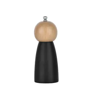 High quality salt and pepper grinder Special design pepper grinder black body Acacia head can use to grind pepper and salt