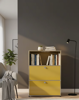Meuble de salon en acier inoxydable personnalisable et auto-assemblable avec un design moderne, rangement modulaire pour bureau à domicile et bar à domicile
