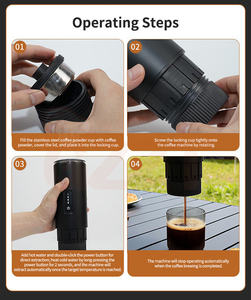 Machine à café expresso automatique portable <span class=keywords><strong>italienne</strong></span> 3 en 1 avec batterie 7500 mAh pour voiture, bureau, camping et utilisation en extérieur - Product Image 6