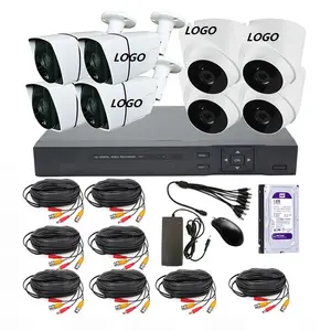 Фабрика 1 ТБ 1080p 8ch Cctv Ahd Dvr Камера Наборы 4 пуля ИК-камера для уличной съемки + 4 купольная камера Ahd Dvr Cctv комплект