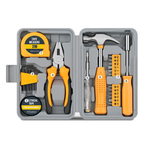 Juego de herramientas de bricolaje para el hogar, regalo, promoción y pequeño kit de herramientas de iniciación, herramientas básicas para damas, color rosa, 24 Uds. - Product Image 3