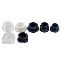 Bocaux en verre transparents noirs et blancs avec couvercles, protection UV, logo personnalisé, 5 ml, 7 ml, 9 ml, carrés, pour l'emballage de cosmétiques et d'épices