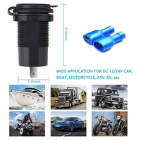 Pour voiture, bateau, moto, camion, chargeur 12V 18W USB Type-C & USB-A à charge rapide QC4.0 PD3.0, protection IP65, certifié CE