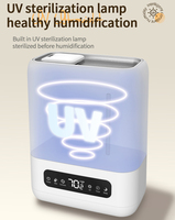 Grand humidificateur électrique ultrasonique en plastique pour la maison et l'hôtel avec télécommande, aromathérapie, capacité de 3 à 5 L