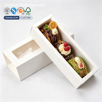 Boîte à gâteau pliante personnalisée en carton avec fenêtre transparente, qualité alimentaire, écologique, fermeture magnétique, emballage pour desserts et snacks, OEM/ODM