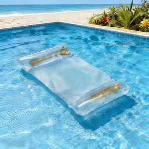 Flotador Inflable Transparente de PVC con Lentejuelas, 130x70cm, Hamaca Flotante para Piscina para Adultos - Product Image 2