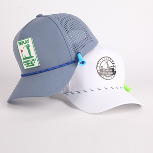 Gorra de Béisbol de Alta Calidad con 5 Paneles de Goma, Gorra Deportiva con Orificios Cortados con Láser y Cuerda, Gorra de Golf, Entrega Rápida - Product Image 4