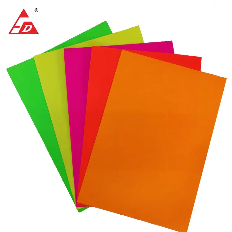 黄色の剥離紙が付いている赤/緑/オレンジの印刷可能な自己粘着性蛍光紙ラベル