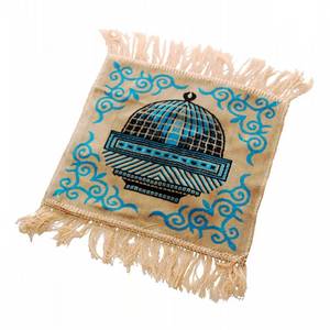 Alfombras de oración de pashmina hechas a medida, tapetes islámicos de poliéster lavables para peregrinaciones, entrega/al por mayor en stock para musulmanes - Product Image 6
