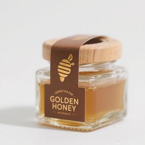 Custom Logo Adhesive Vinyl Stickers Waterproof <strong>Bee</strong> Honey <strong>Label</strong> for Jam Food Bottle Packaging
