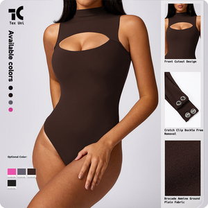 Combinaison <span class=keywords><strong>de</strong></span> yoga sculptante pour <span class=keywords><strong>femme</strong></span> avec découpe sur la poitrine, séchage rapide, évacuation <span class=keywords><strong>de</strong></span> l'humidité, <span class=keywords><strong>soutien</strong></span>-<span class=keywords><strong>gorge</strong></span> push-up intégré, <span class=keywords><strong>maillot</strong></span> <span class=keywords><strong>de</strong></span> <span class=keywords><strong>bain</strong></span> une pièce sculptant - Product Image 5