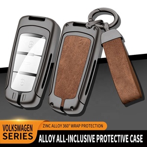 Funda de cuero de aleación de Zinc de alta <span class=keywords><strong>calidad</strong></span> para llave de coche para Volkswagen Vw Cc Passat B6 B7 Passat 3C Cc accesorios de llavero con logotipo de coche - Product Image 2
