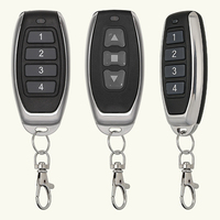 Control Remoto de Plástico de 433MHz con Marco Metálico, 4 Botones, Diseño Portátil, Alcance de 100M para Sistema de Alarma de Coche y Puerta de Garaje