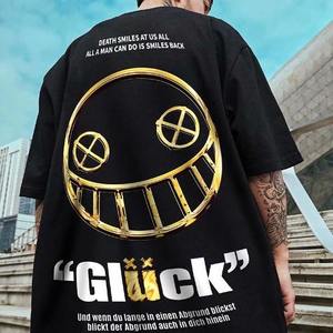 Camiseta de manga corta con estampado de la suerte para hombre, ropa informal de Hip Hop de talla grande, 2022 - Product Image 3