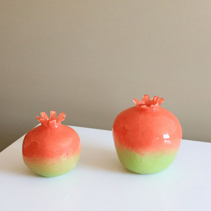 Jarrón de Vidrio Creativo de Dos Colores con Diseño de <span class=keywords><strong>Granada</strong></span> para Decoración del Hogar - Product Image 3