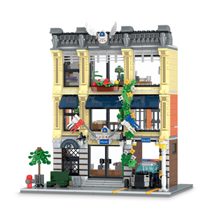 XMORK Giocattoli da Costruzione <span class=keywords><strong>Stazione</strong></span> <span class=keywords><strong>di</strong></span> <span class=keywords><strong>Polizia</strong></span> con Luci LED, Giocattoli Educativi per Bambini, Plastica ABS, 1445 Pezzi, per 14+ Anni - Product Image 2