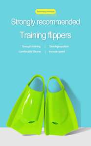 Preço de Fábrica Nadadeiras de Natação com Calcanhar Aberto, Design para Treino Adulto, Snorkel, Pás Curtas, em Silicone - Product Image 3