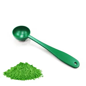Зеленая кухонная настольная ложка для кофе, ложка с длинной ручкой 5 мл, чайная ложка 304, ложка маття из нержавеющей стали