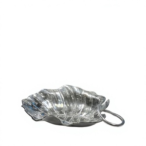 Shiny Polish Leaf Bowl Home Accessories Table Decoration <b>Hand</b> <b>casted</b> Technique Serving Bowls Decorative Bowl For Home Decor - Product Image 1