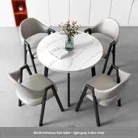 Ensemble table et chaises de restaurant en bois massif moderne, mobilier commercial pour salon