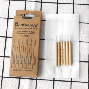 Cepillos interdentales de bambú, finos y ecológicos, reutilizables con cerdas de nailon Dupont y alambre de Alemania para adultos - Product Image 4