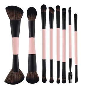 Pinceles <span class=keywords><strong>De</strong></span> Maquillaje Vegan Hot Double Hair Pink, juego <span class=keywords><strong>De</strong></span> Pinceles <span class=keywords><strong>De</strong></span> Maquillaje <span class=keywords><strong>De</strong></span> Pelo Sintético <span class=keywords><strong>De</strong></span> Etiqueta Privada, <span class=keywords><strong>Brochas</strong></span> <span class=keywords><strong>De</strong></span> Maquillaje, 8 Uds. - Product Image 4