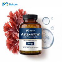 BioKom OEM GMP Certified Astaxanthin Softgels Capsules with DNA & Cellular Antioxidant Protection, Skin Eye Wellness